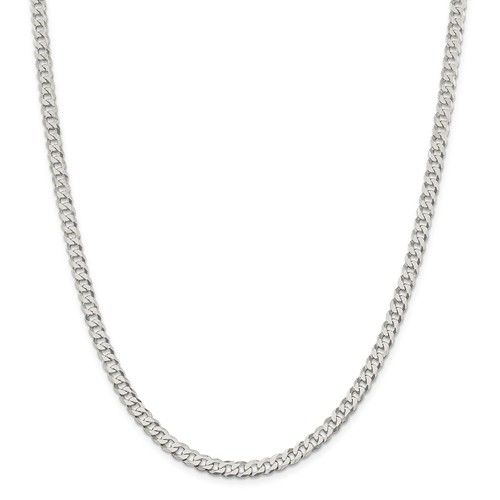 24 Inch  Sterling Silver Curb Link 4.5mm Chain