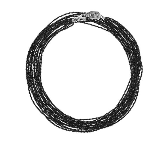 King Baby Eight Strand Black Spinel Necklace