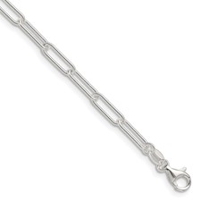 Sterling Silver 3.5mm Paperclip Chain 18 Inch