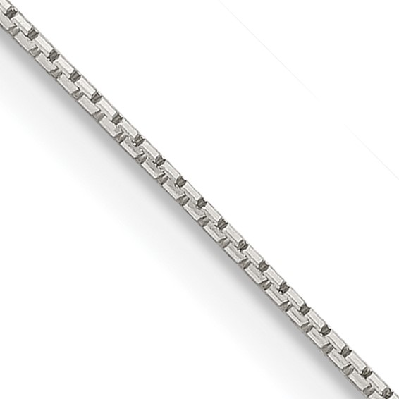 Sterling Silver 0.6mm 8 sided diamond-cut mirror box chain Chain Length: 16