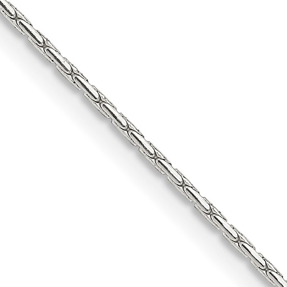 Sterling Silver 1mm Oval Box Chain 18