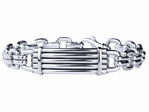 Sterling Silver 12.5mm Bracelet Length: 8.5