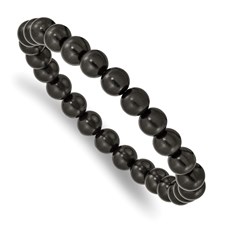 Bracelet  Black Wood  Beads