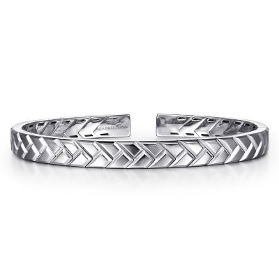 Gabriel & Co Sterling Silver Open Herringbone Cuff