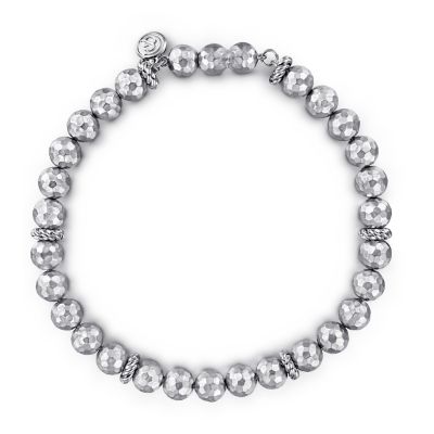 Gabriel & Co 925 Sterling Silver Faceted Bead Bracelet