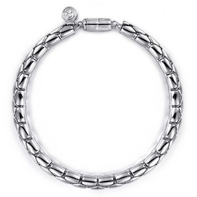 Gabriel & Co Sterling Silver Tubular Chain Link 8 Inch