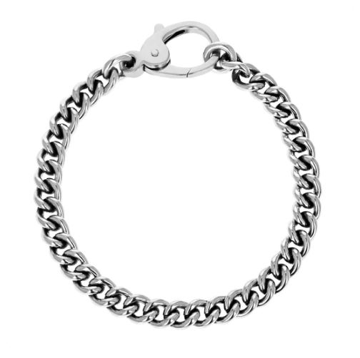 King Baby 2mm Curb Link Chain Bracelet w/ Large Lobster Clasp