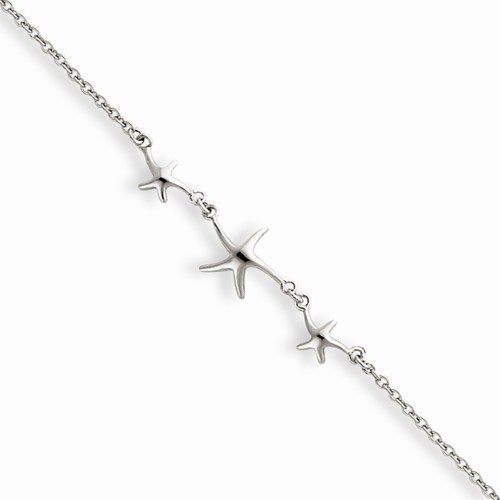 Sterling Silver Bracelet
Name: Starfish Anklet
Length: 10