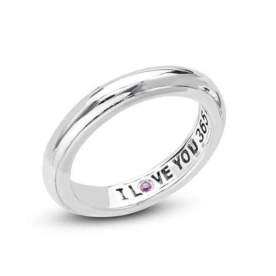 Charles Krypell: Sterling Silver Smooth Ring Size 6.5 --- NO SIZING---With One 0.02Ct Round Pink Sapphire
Diameter: 4mm--- NO SIZING
Name: I Love You 365 Days a Year