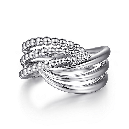 Gabriel & Co 925 Sterling Sliver Ladys Twisted Ring