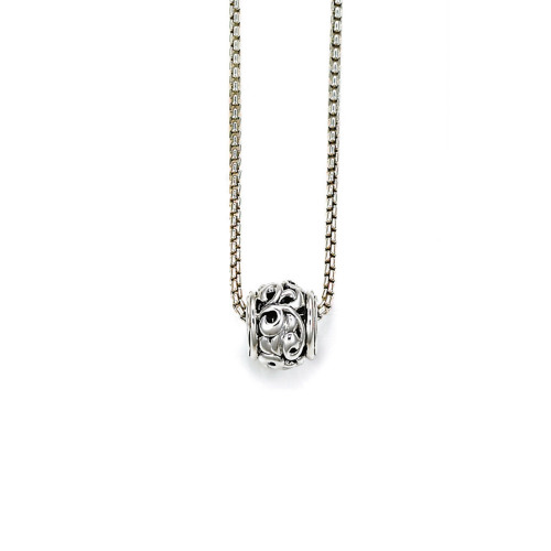Charles Krypell: Sterling Silver Ivy Rondelle Pendant On 17