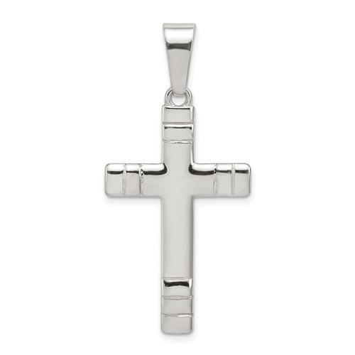 Sterling Silver Polished/Engraved Solid Cross Pendant
34x20mm