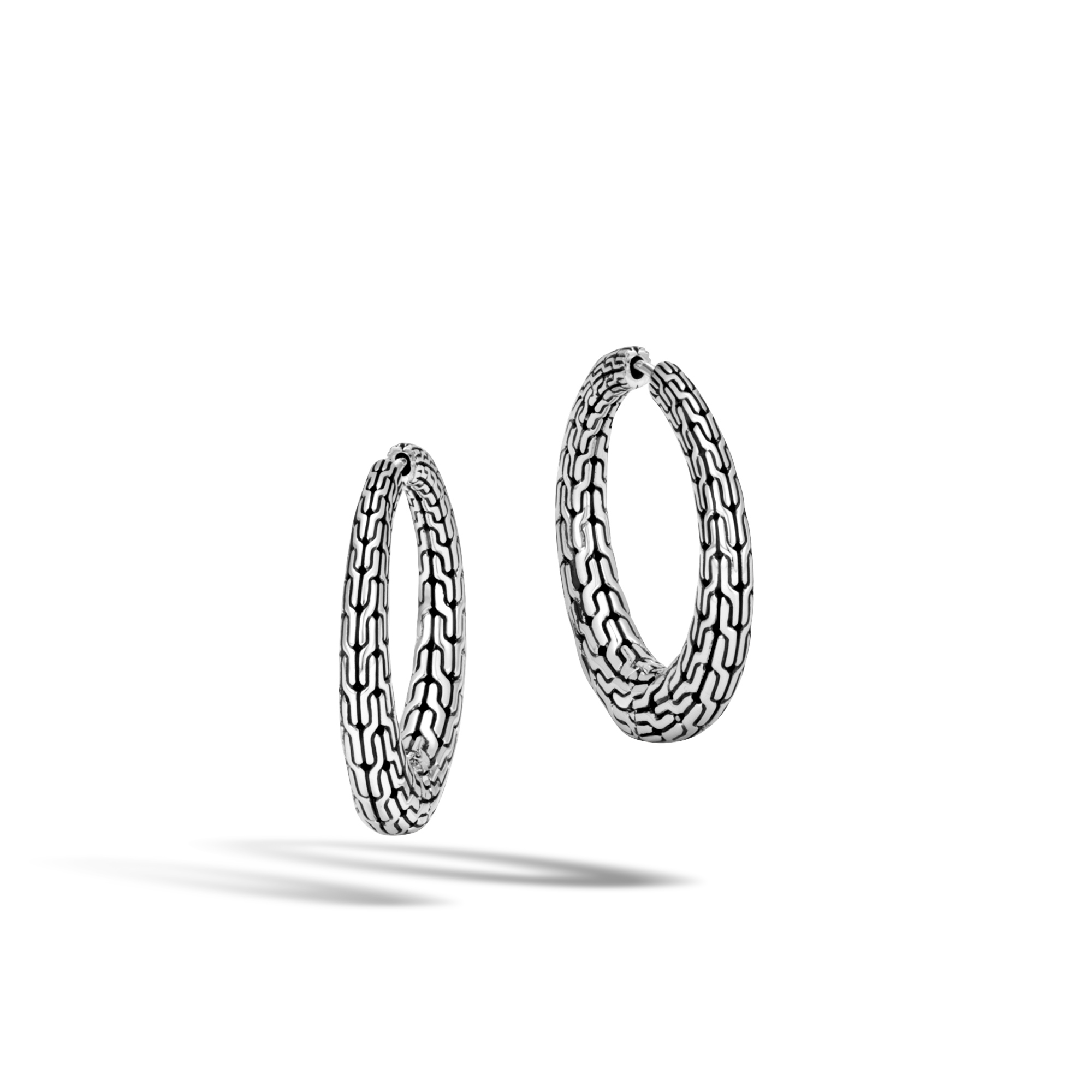 John Hardy: Sterling Silver  Classic Chain Small Hoop Earrings