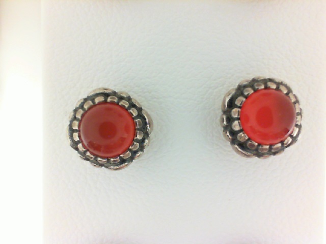 Sterling Silver Earrings Carnelian / No Orders
