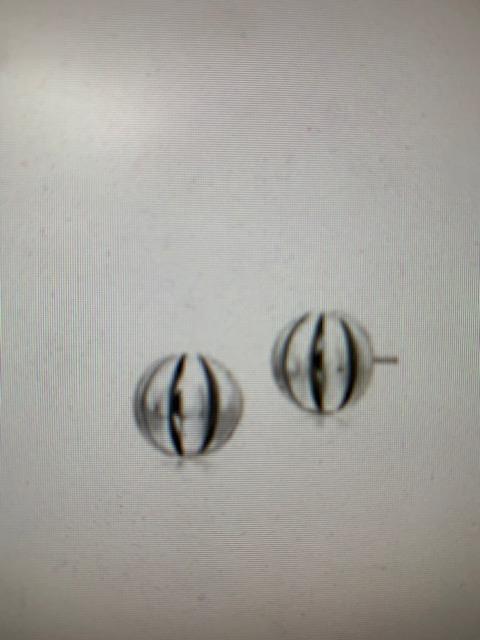 Charles Krypell: Sterling Silver 10 mm Birdcage Stud Earrings