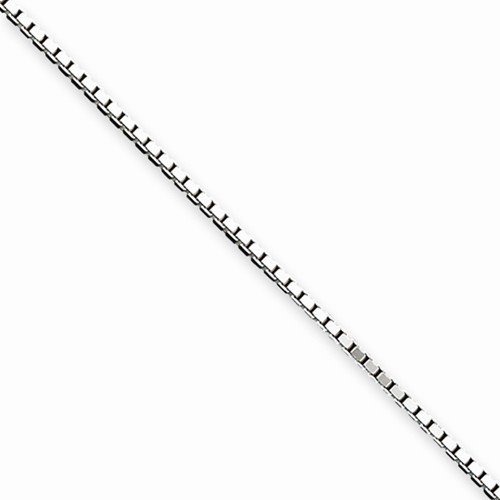 Sterling Silver 1.1 Mm Box Anklet 10 Inch