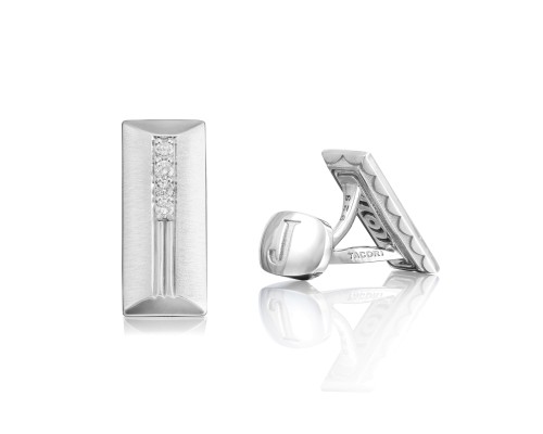Tacori: Sterling Silver  Retro Classic Cabachon  Cufflinks With 0.26Tw Round Diamonds
Serial #: 2068165