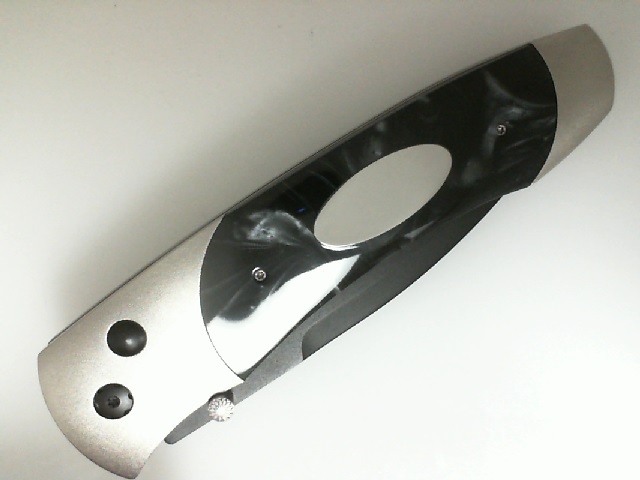 William Henry A- Series Titanium And Stainless Steel Knife With Black Resin Inlay