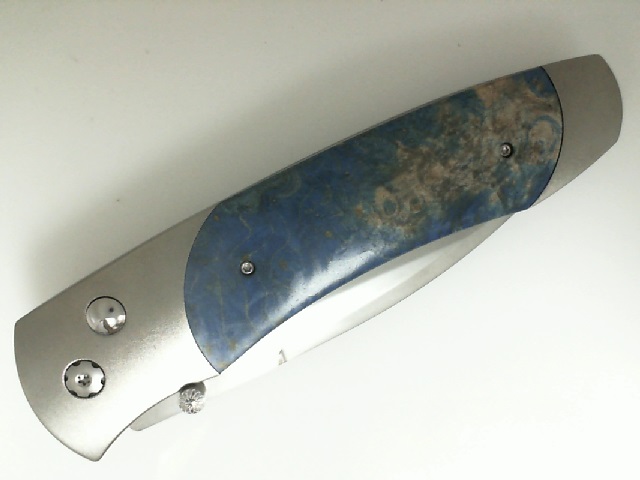 William Henry Titanium Maple Burl Wood Pocket Knife
S35 Vn Steel