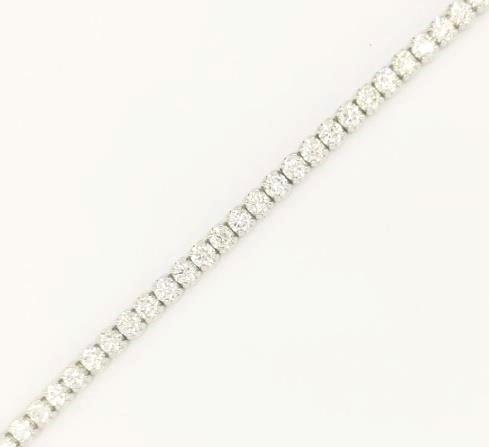 14 Karat White Gold  Tennis Bracelet With 50=7.66Tw Round Diamonds 
Length/Size: 7