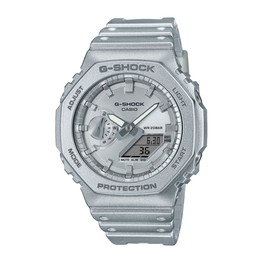 Casio G-Shock Forgotten Future Analog-Digital Metallic Silver Resin Watch, 48mm (GA2100FF-8A)