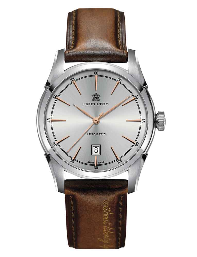 Hamilton Stainless Steel Automatic Spirit Of Liberty Watch 42mm With Brown Strap(H42415551)