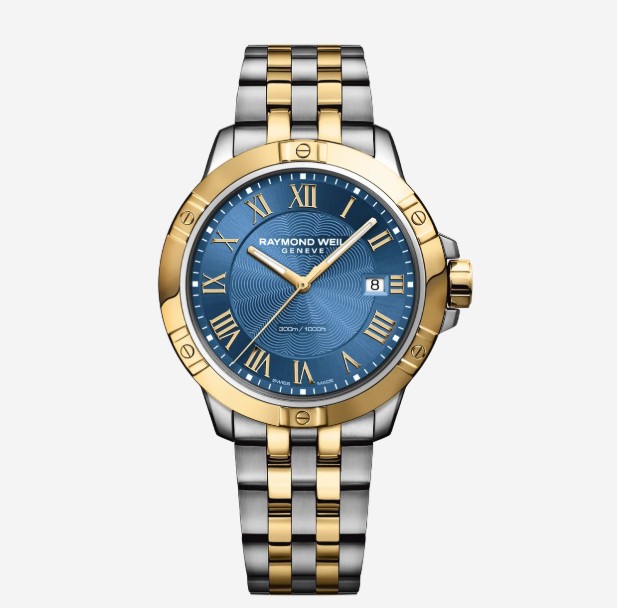 Raymond Weil Stainless Steel And Yellow Tango Quartz Watch 41Mm (8160-STP-00508)
