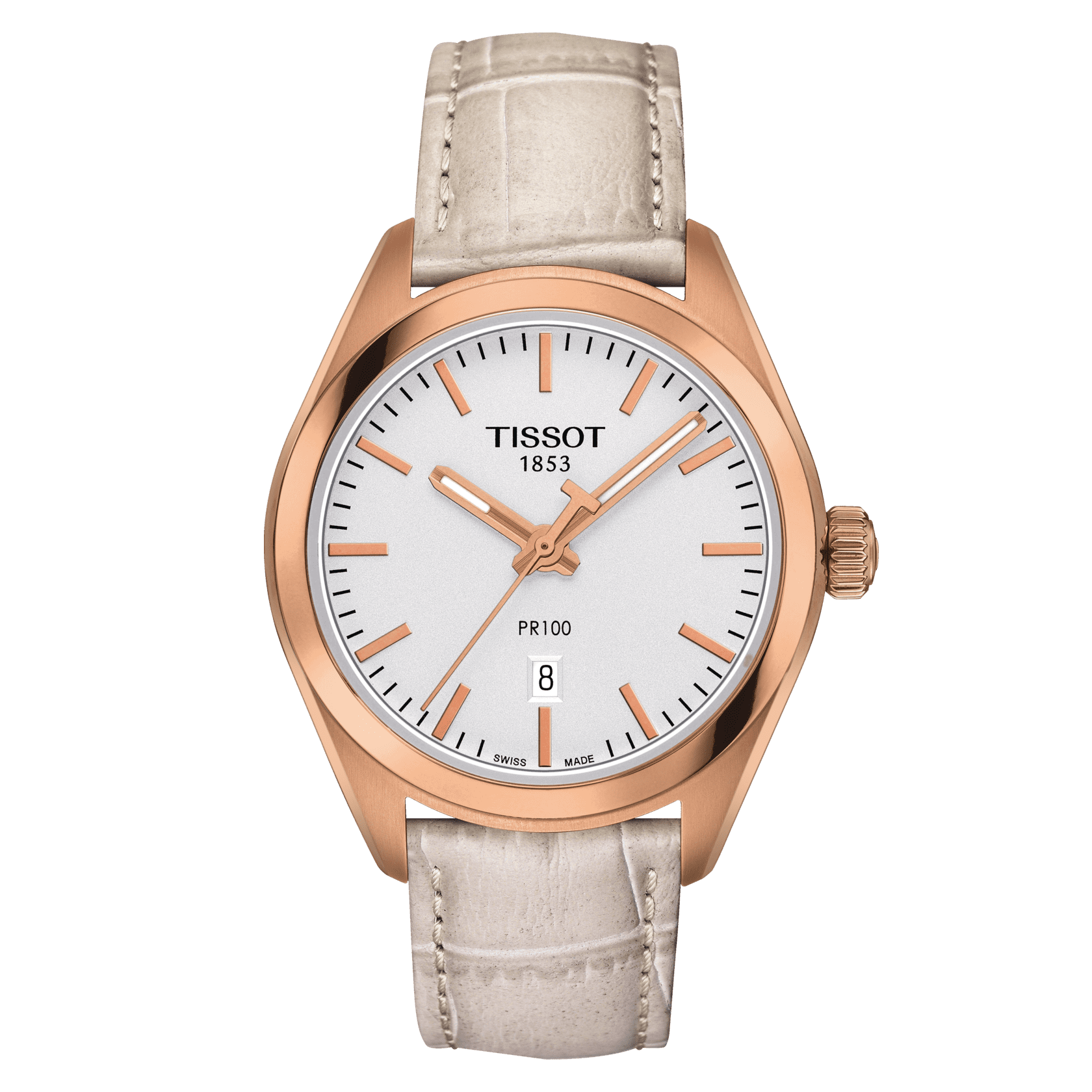 TISSOT PR 100 QUARTZ (T101.210.36.031.00)
T-Classic Collection
Water-resistant up to a pressure of 10 bar (100 m / 330 ft)
316L stainless steel case with rose gold PVD coating
Scratch-resistant sapphire crystal
33mm Case
Swiss quartz ETA F04.111 Mov
