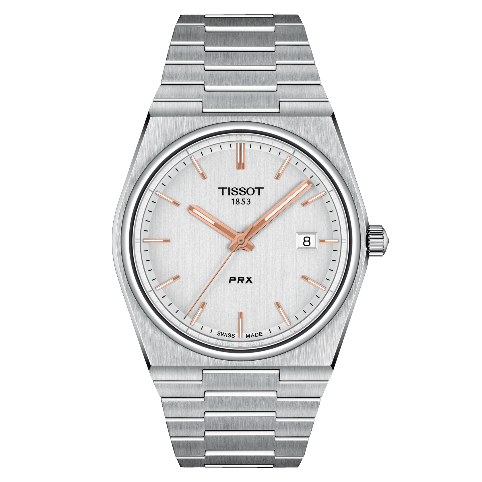TISSOT PRX QUARTZ  (T137.410.11.031.00)
Case                             39.5x40mmTONNEAU (SHAPE)/316L stainless steel case
Crystal                           Scratch-resistant sapphire crystal
Movement                    Swiss quartz/EOL (battery end-o